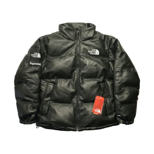 The-North Face - Leather Black Jacket