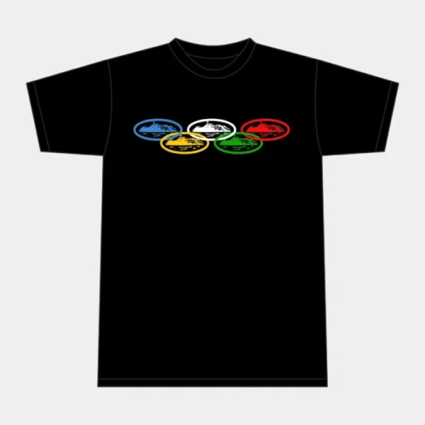 Camiseta Corteiz Alcatraz Olímpica Negro