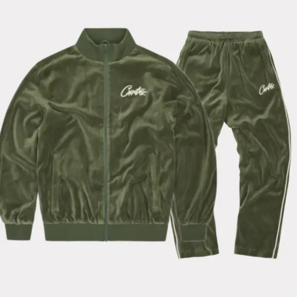 Chándal Corteiz VVS Velour Verde