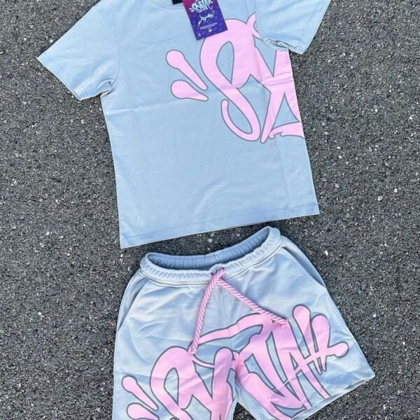 Synaworld T-Shirt and Shorts Set - Grey/Pink