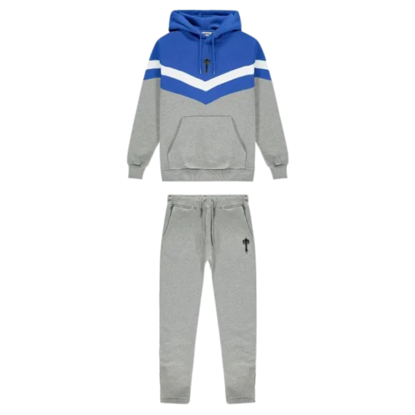 TS Dark Blue & Grey V-Striped Tracksuit