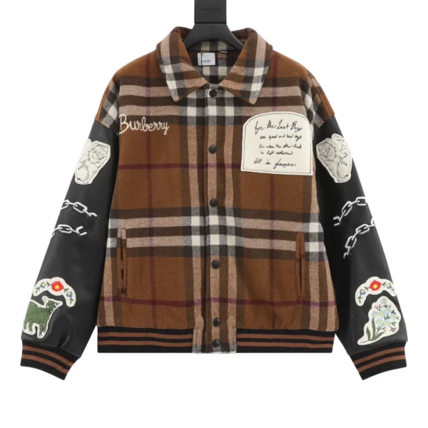 Burberry Wool And Leather Bomber Jacket