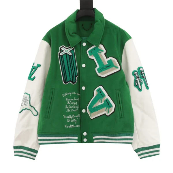 Louis Vuitton- Leather Varsity Green
