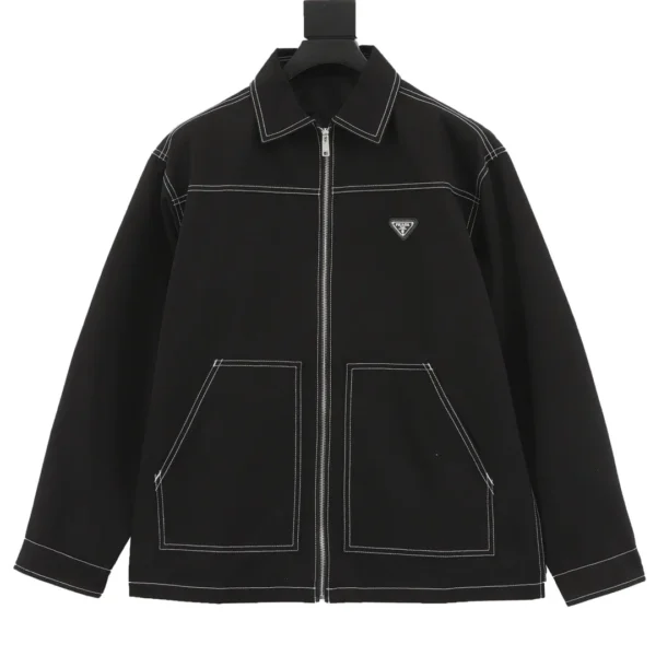 Prada-Seams Black Denim Jacket