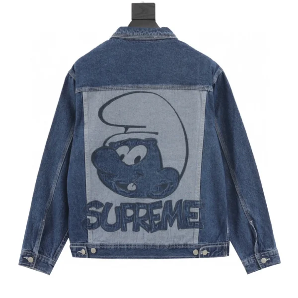 supreme-Smurfs Black Denim Jacket