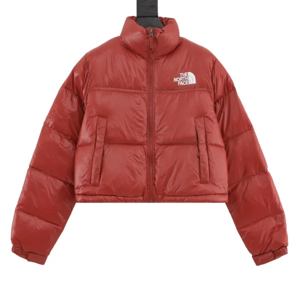the-North Face Nuptse Short Brick House Red